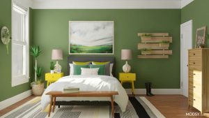 رنگ اتاق خواب سبز