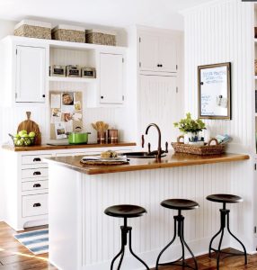 کابینت آشپزخانه کوچیک با رنگ مناسب