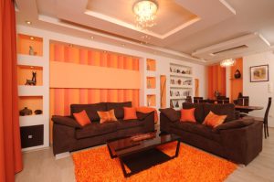 رنگ نارنجی در پذیرایی