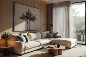 ترکیب سبک مدرن و کلاسیک در اتاق نشیمن