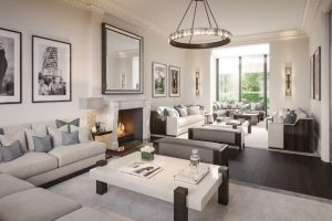 چیدمان مبل در پذیرایی مستطیل شکل